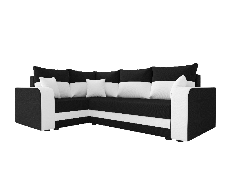 Sarok ülőgarnitúra Harmony Plus (fekete + fehér) (B)