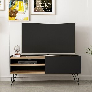 TV asztal/szekrény Arale (dió + fekete)
