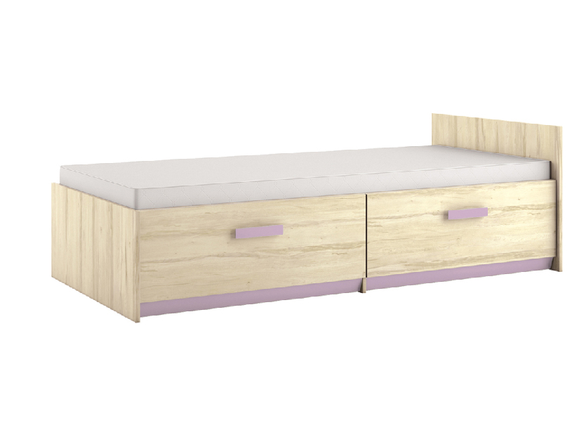 Egyszemélyes ágy 90 cm Best 17 Nyírfa (ráccsal és tárolóval)