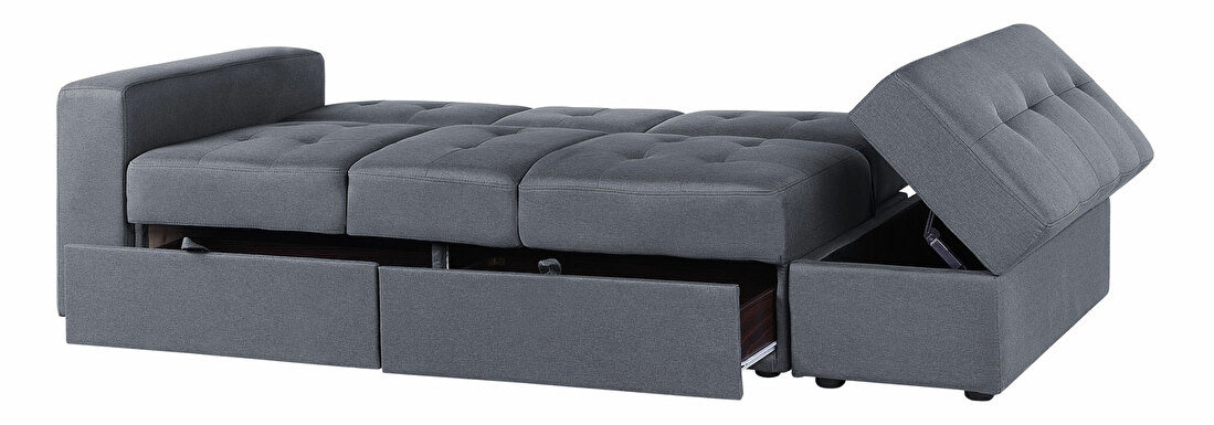 Háromszemélyes kanapé Farsund (sötétszürke) (tárolóhellyel)