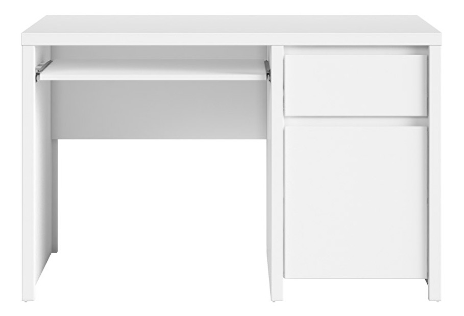 Számítógépasztal Kasey BIU1D1S/120 (fehér + matt fehér)