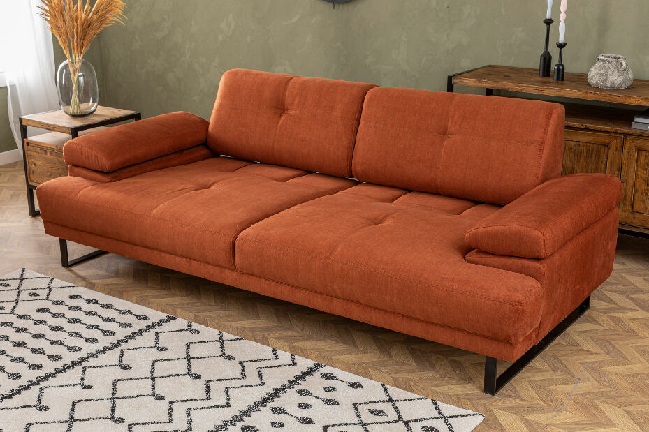 Háromszemélyes kanapé Musta (narancssárga)