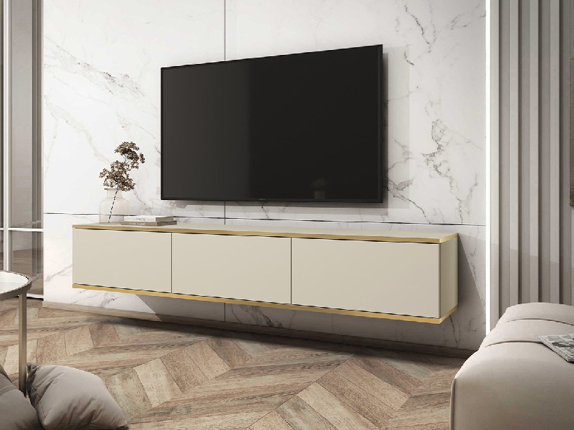 TV szekrény/asztal I Mirjan Othelo (bézs + bézs + arany)