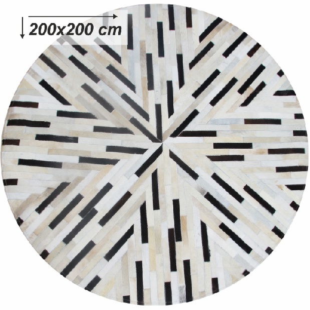 Bőr szőnyeg 150x150 cm TYP 08 (marhabőr + patchwork minta)