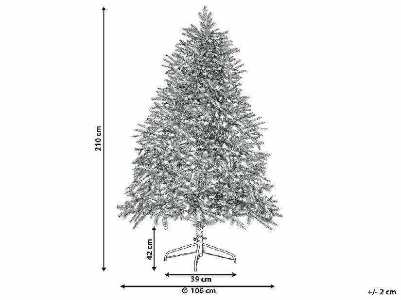 Karácsonyfa 210 cm Finnian (zöld)
