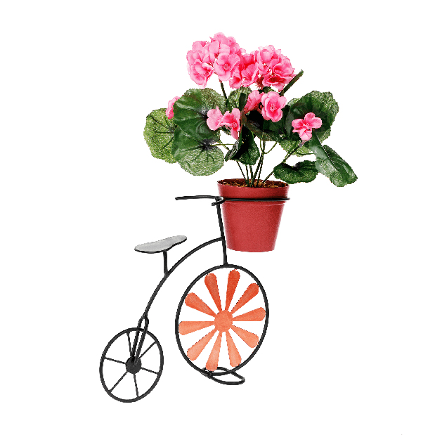 Bicikli formájú retró virágtartó Esca (bordó + fekete)