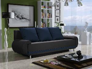 Háromszemélyes kanapé Almeda (szürke + sötétkék)