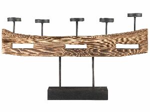 Gyertyatartó GARDINER (36 cm) (világos fa)