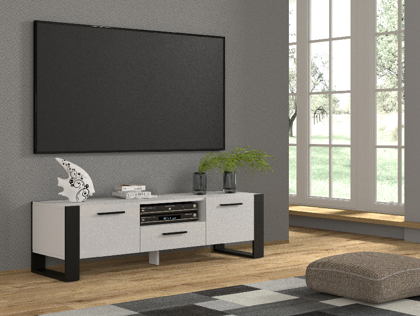 TV asztal/szekrény Nulakka 160 (fehér)