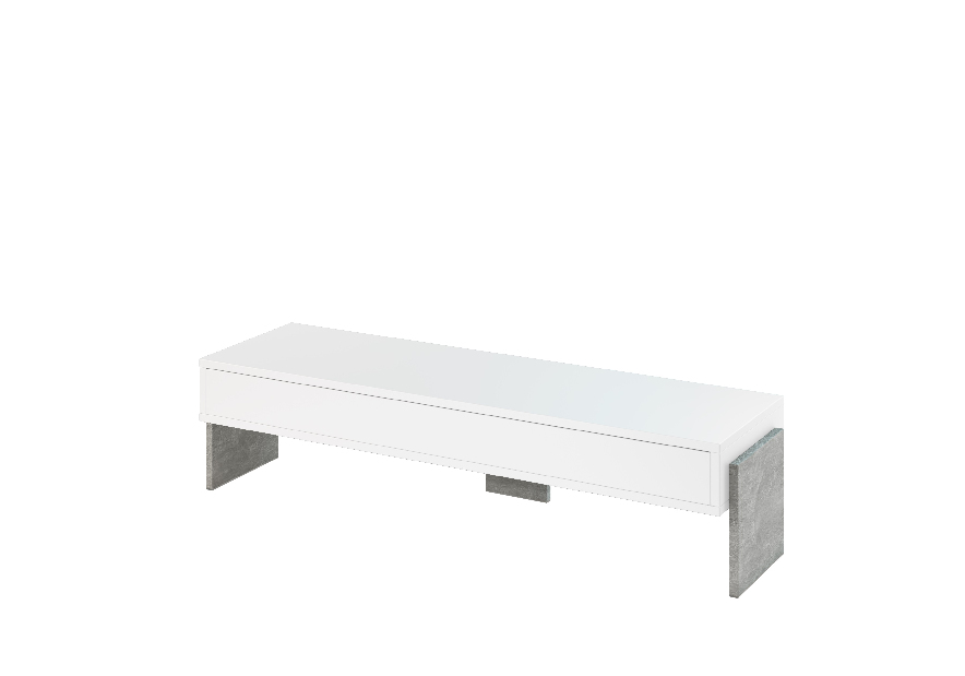 TV asztal Zantra (fehér + kő)
