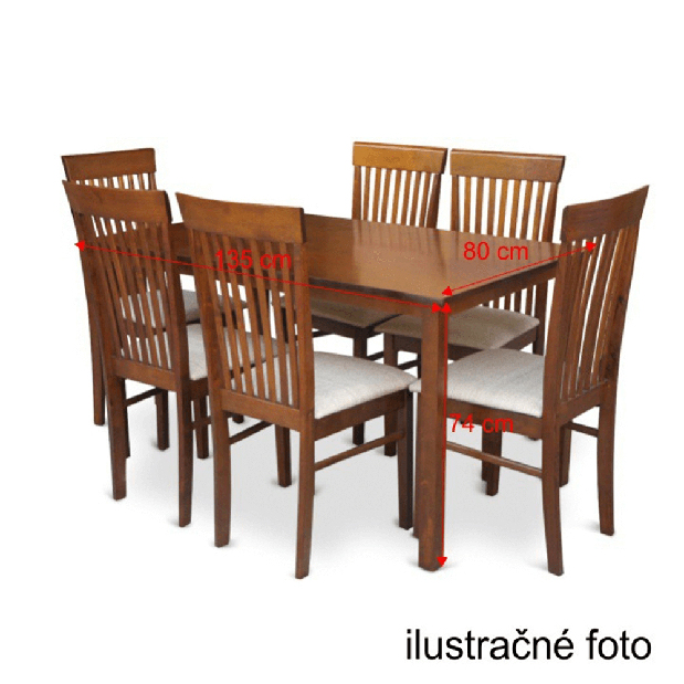 Étkezőasztal 135 cm Astre (dió)