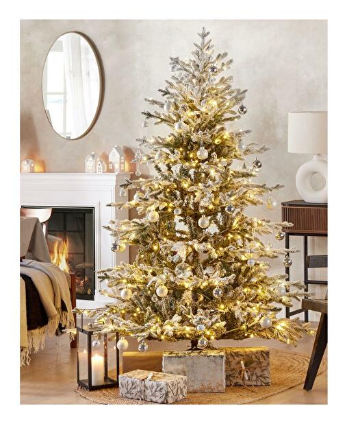 Karácsonyfa 180 cm Bresco (fehér) (világítással)