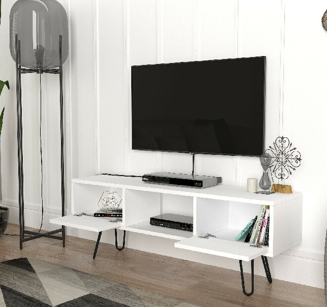 TV asztal/szekrény Mody (fehér)