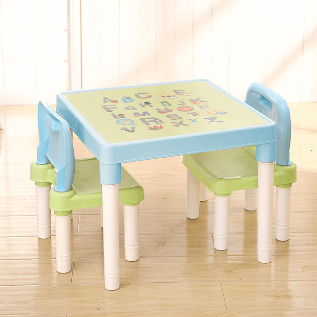Gyerek asztal és szék szett Baello (kék + zöld)