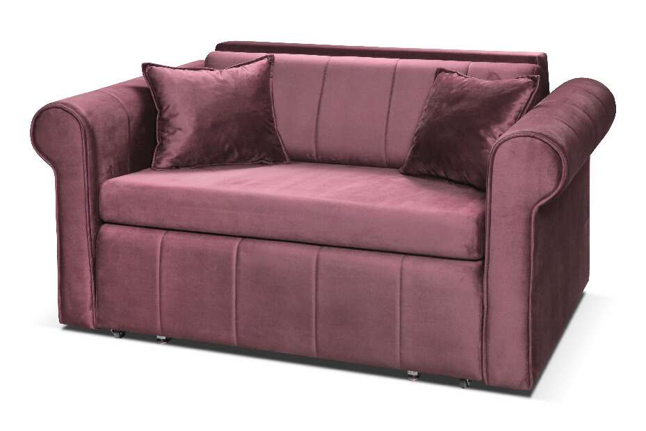 Kétszemélyes kanapé Lore II (metál rózsaszín)
