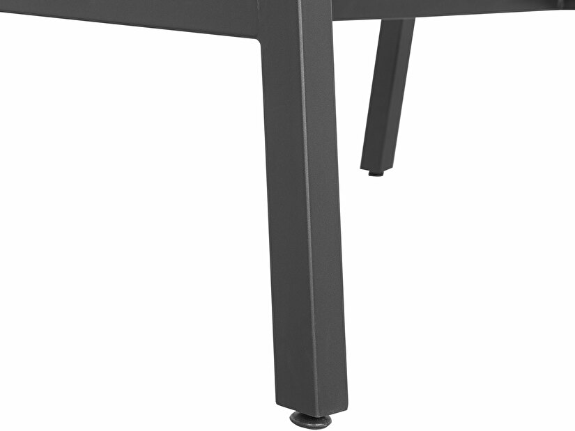 Kerti bútor garnitúra COTEN (furnérlemez) (fekete) (6 személy számára)