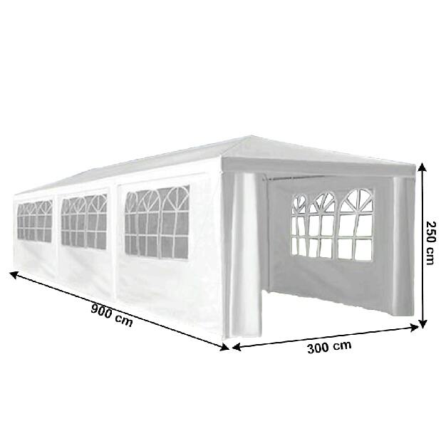 Kerti parti sátor (3x9 m) Mohite (fehér)
