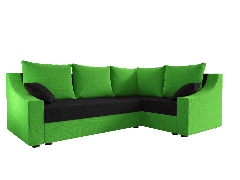 Sarok ülőgarnitúra Opal Plus (zöld + fekete) (J)