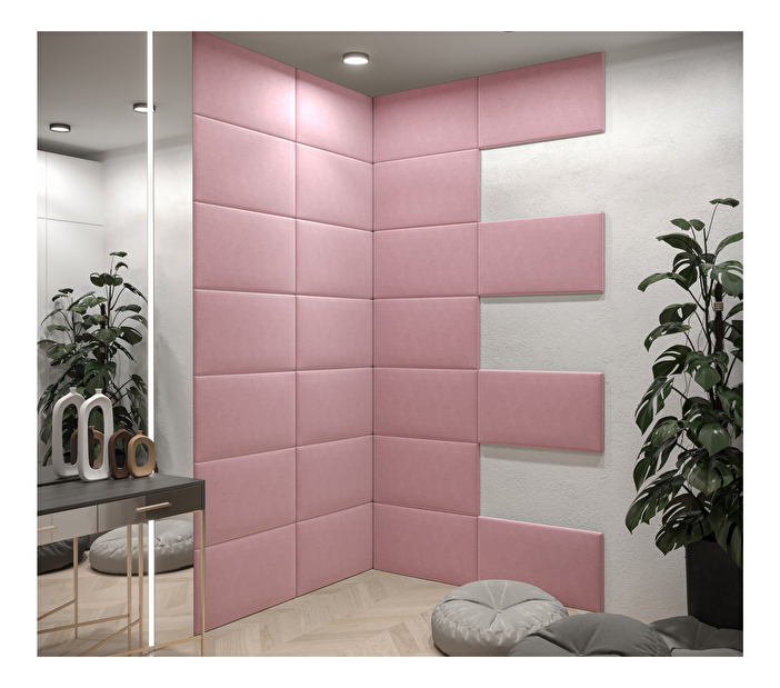 Kárpitozott panel Cubic 70x40 cm (rózsaszín)
