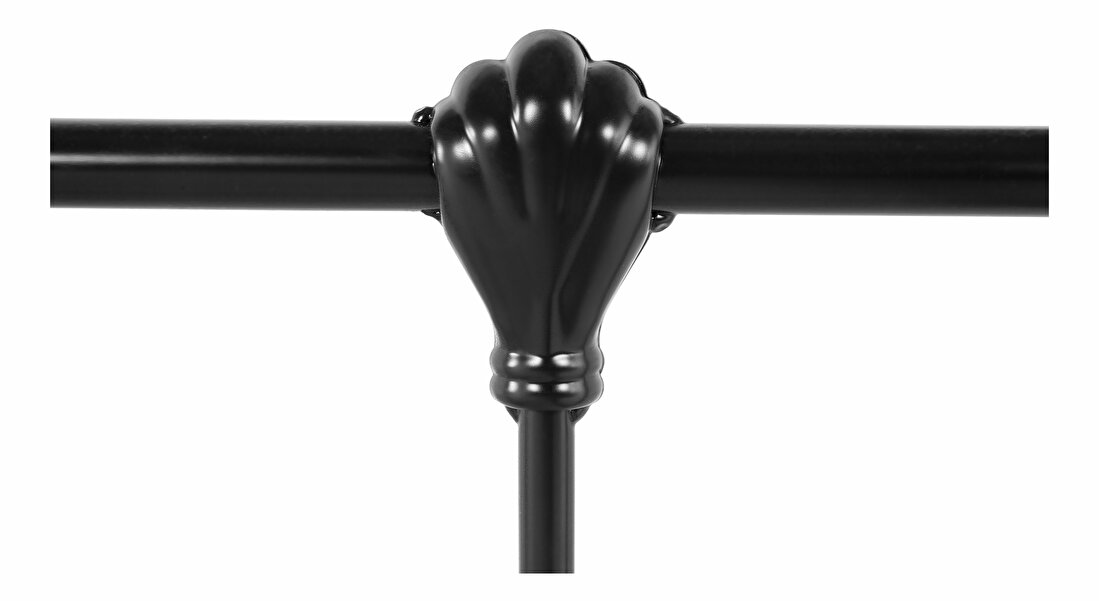 Franciaágy 180 cm LUXO (ágyráccsal) (fekete) *kiárusítás