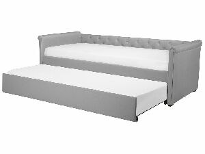 Egyszemélyes ágy 90 cm LISABON (poliészter) (szürke)