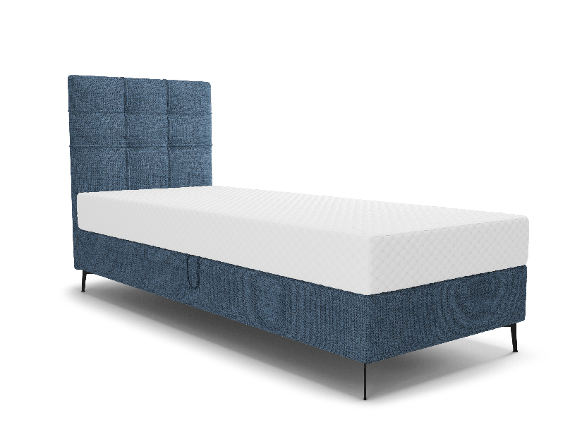 Egyszemélyes ágy 90 cm Infernus Comfort (kék) (ágyráccsal, tárolóhellyel)