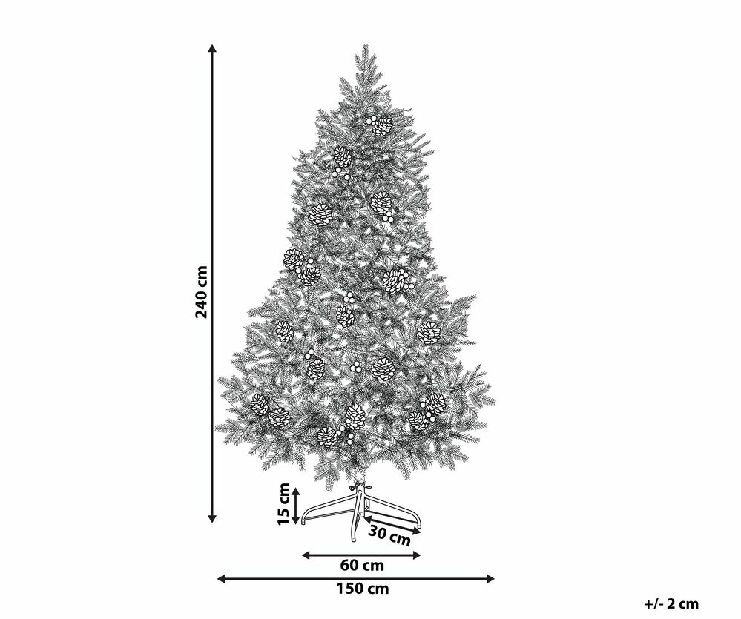 Karácsonyfa 240 cm Den (zöld)