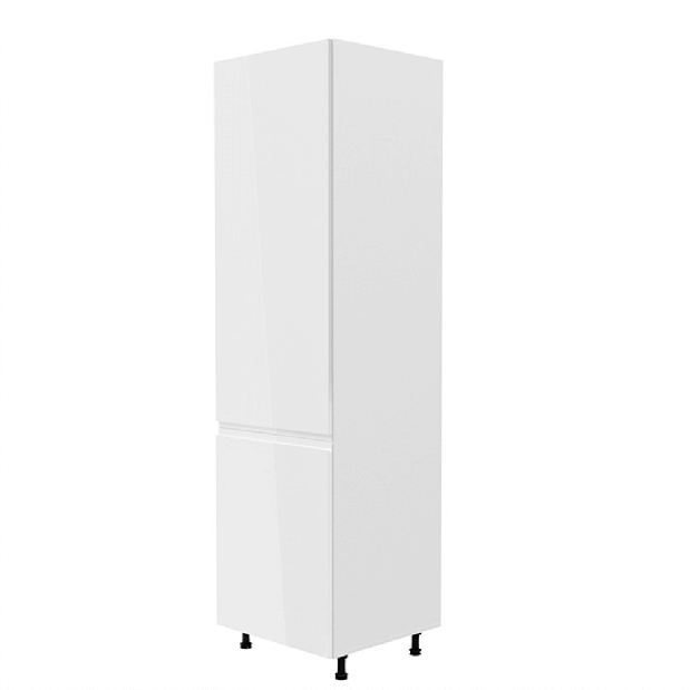 Konyhaszekrény beépített hűtőre D60ZL Aurellia (fehér + fényes fehér) (B)