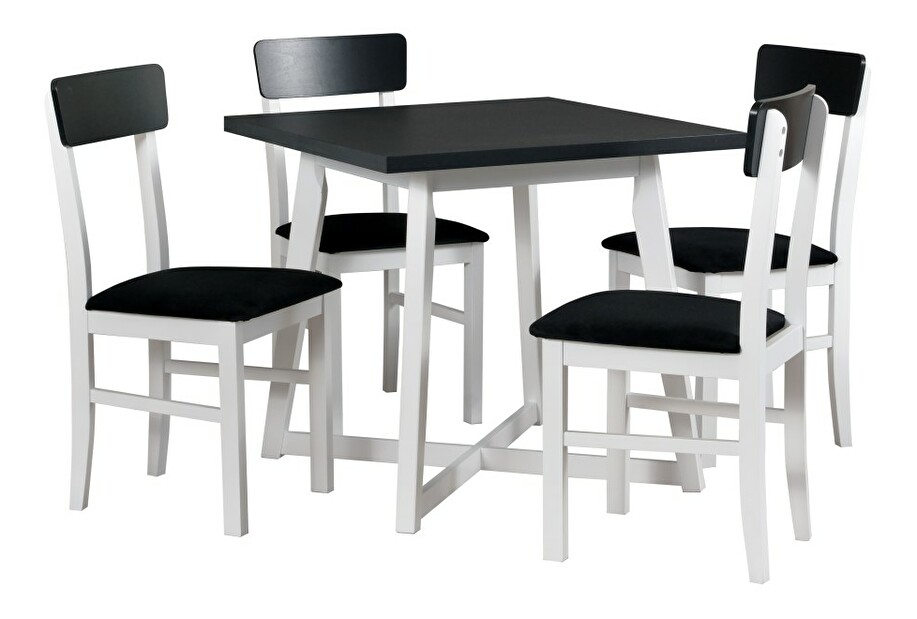 Étkezőasztal Ouida 1 (Fekete + Fehér) (4 fő részére)