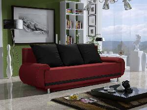 Háromszemélyes kanapé Almeda (piros + fekete)