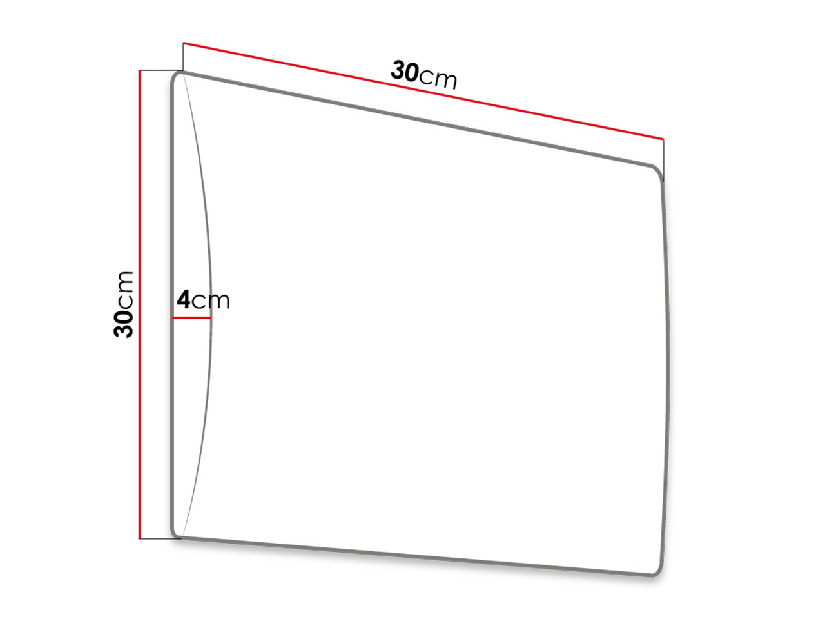 Kárpitozott panel (2 db) Pag 60x30 cm (krém) *kiárusítás