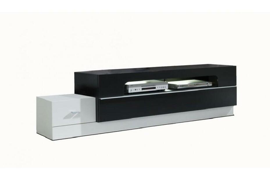 TV asztal / szekrény Greysteel G3 (fehér + fekete) 