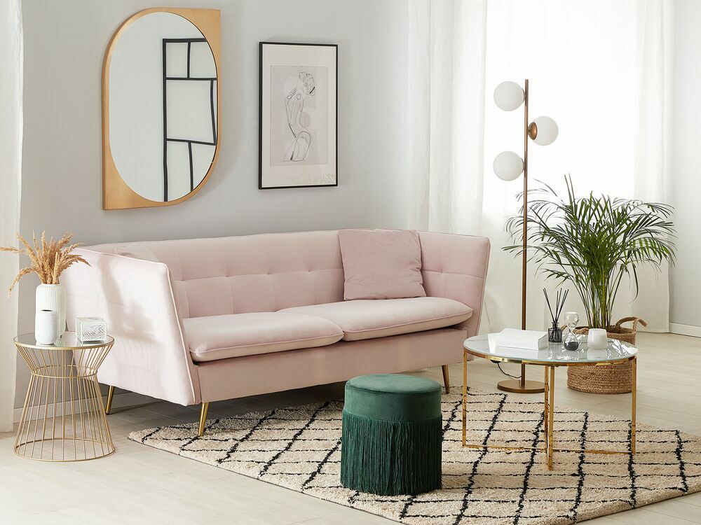 Háromszemélyes kanapé FERICA (rózsaszín)