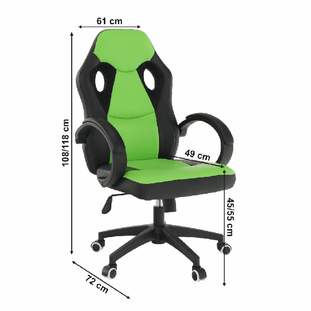 Irodai fotel Lester (zöld) 