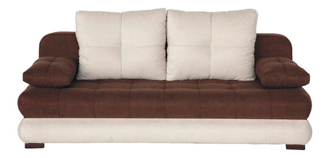 Háromszemélyes kanapé GK Franco barna szövet + bézs