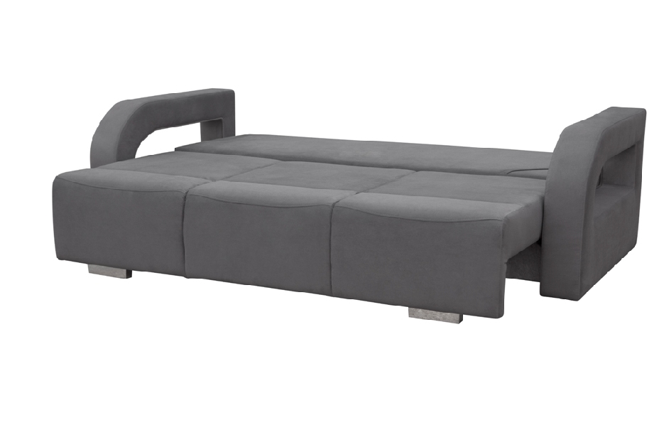 Háromszemélyes kanapé Alison (sötétrózsaszín) (taburettel)