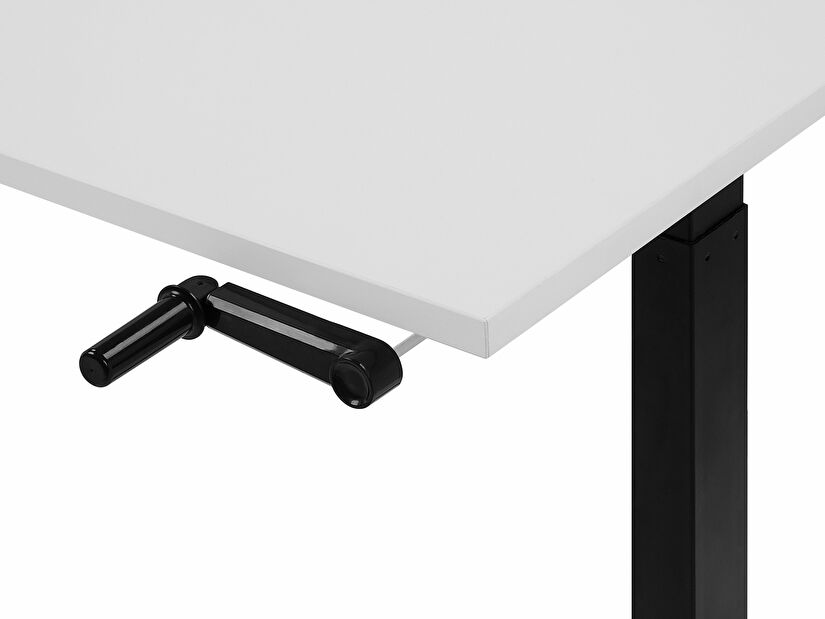 Íróasztal UPPER II (160 x 72 cm) (MDF) (fehér) (manuálisan beállítható)