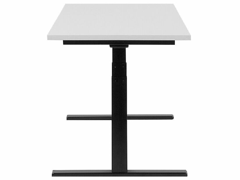 Íróasztal UPPER II (130 x 72 cm) (MDF) (fehér + fekete) (el. beállítható)