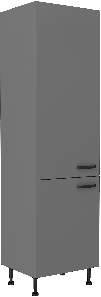 Konyhai élelmiszeres szekrény  a hűtőhöz  Nesia 60 LO-215 2F (Antracit)