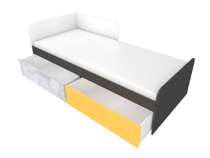 Egyszemélyes ágy 90 cm Bryn B7 (ágyráccsal és tárhellyel) (B)