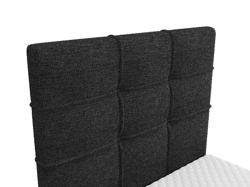 Egyszemélyes ágy 90 cm Infernus Comfort (fekete) (ágyráccsal és tárolóhely nélkül)