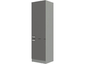Beépített élelmiszer szekrény a hűtőhöz Gonir 60 LO 210 2F (szürke + szürke)