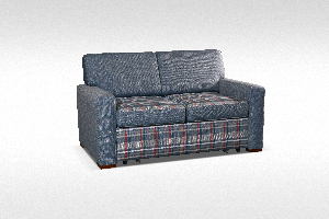 Kétmszemélyes kanapé- Antura (sötétszürke + kék + piros)