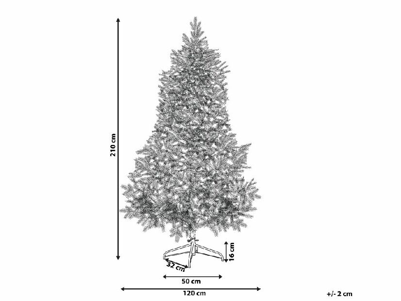 Karácsonyfa 210 cm Truett (zöld) 