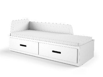 Széthúzható ágy Moana (fehér) (matrac nélkül)