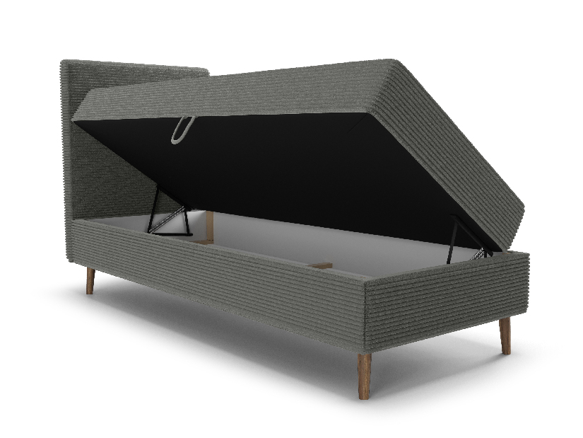 Egyszemélyes ágy 80 cm Napoli Bonell (sötétzöld) (ágyráccsal és tárolóhely nélkül)