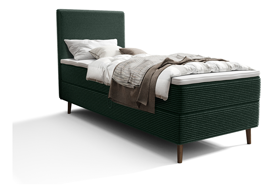 Egyszemélyes ágy 80 cm Napoli Comfort (zöld) (ágyráccsal és tárolóhely nélkül)