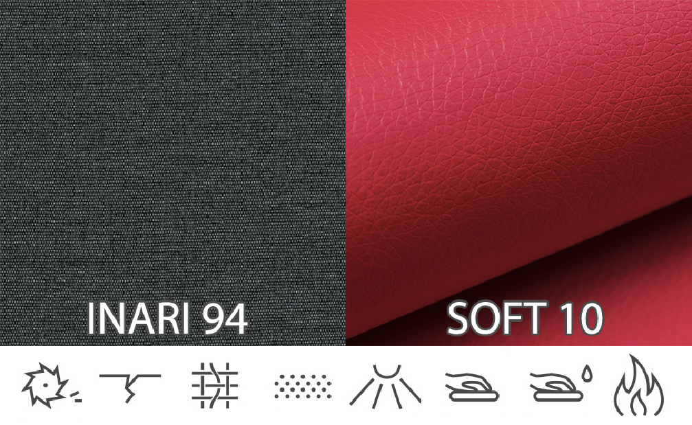 Sarok kanapé Fira (szürke + piros) (B)