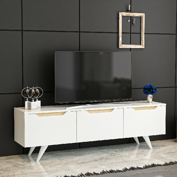 TV asztal/szekrény Praga (fehér)