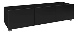 TV asztal/szekrény Brenali 150 BR04 (fekete + fényes fekete)